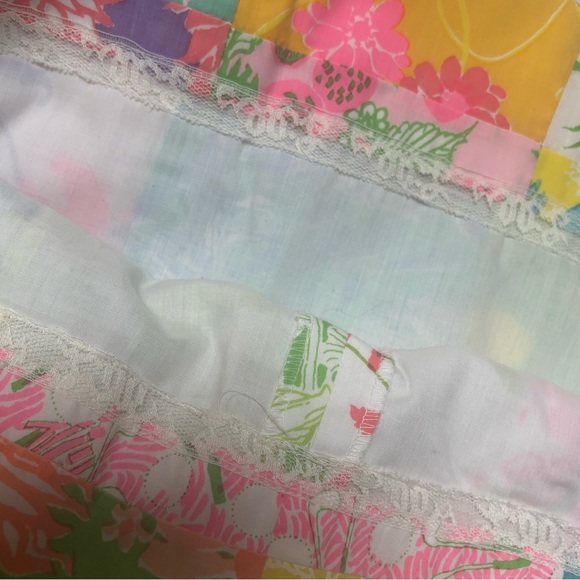 Lilly Pulitzer Floral Patchwork Skirt VINTAGE - Picture 7 of 15